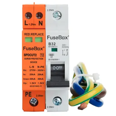 Read more on FuseBox SPDCUKITT2 | Type 2 Surge Protector with 32A MCB and Cables