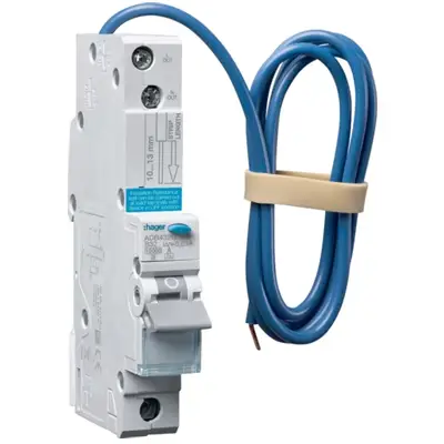 Read more on Hager ADB432U | 32A 30mA 10kA Type B Single Pole SP RCBO