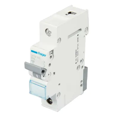Read more on Hager MTN110 | 10A 6kA Type B Single Pole MCB