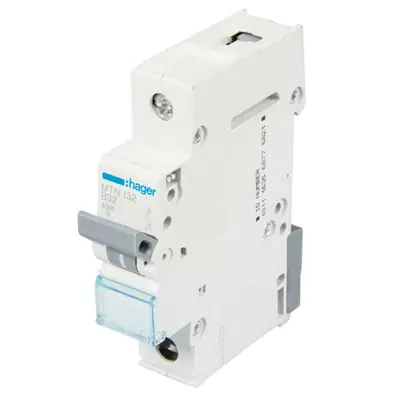 Read more on Hager MTN132 | 32A 6kA Type B Single Pole MCB