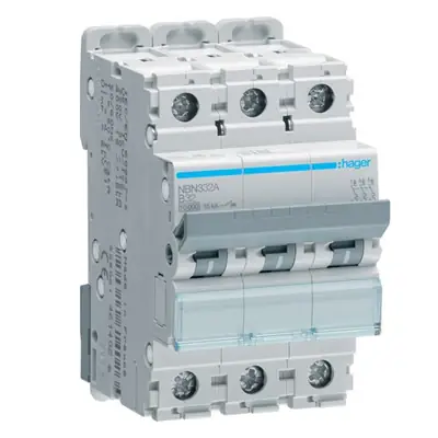 Read more on Hager NBN332A | 32A 10kA Type B Triple Pole TP MCB
