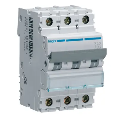 Read more on Hager NBN332N | 32A 10kA Type B Triple Pole TP MCB