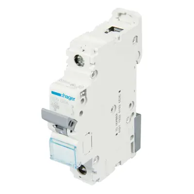 Read more on Hager NCN120A | 20A 10kA Type C Single Pole SP MCB