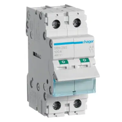 Read more on Hager SBN290 | 100A Double Pole DP Switch Disconnector