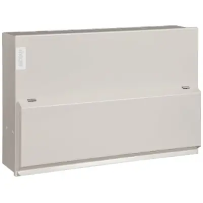 Read more on Hager VML110RK | 10 Way Metal Consumer Unit with 100A Mains Isolator Switch & Round Knockouts