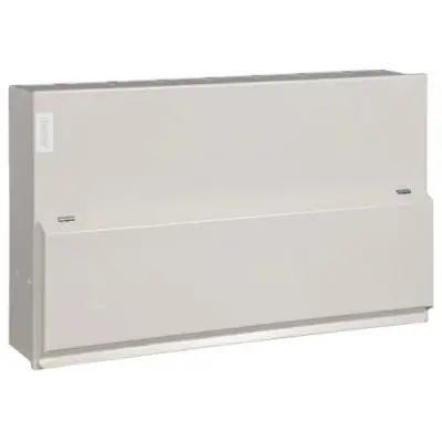 Read more on Hager VML114RK | 14 Way Metal Consumer Unit with 100A Mains Isolator Switch & Round Knockouts