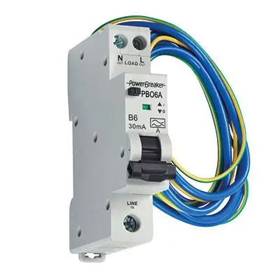 Read more on PowerBreaker PBO40A | 40A 30mA 6kA IP20 Single Pole + Neutral Type B RCBO