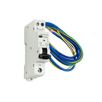 Read more on PowerBreaker PBO6A | 6A 30mA 6kA IP20 Single Pole + Neutral Type B RCBO