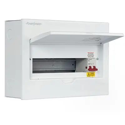 Read more on PowerBreaker PBPM10 | 10 Module Distribution Board 8 Free Ways Consumer Unit with 100A Mains Switch