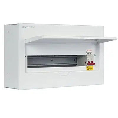 Read more on PowerBreaker PBPM18 | 18 Module Distribution Board 16 Free Ways Consumer Unit with 100A Mains Switch