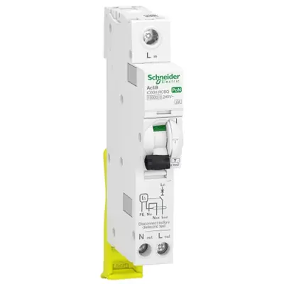 Read more on Schneider Electric A9D05832 | Acti9 iC60H 32A 30mA 10kA Single Pole + Neutral SPN Type C RCBO