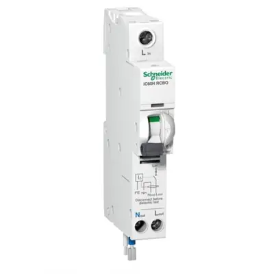 Read more on Schneider Electric A9D11810 | Acti9 iC60H 10A 30mA 240V Single Pole + Neutral SPN Type C RCBO
