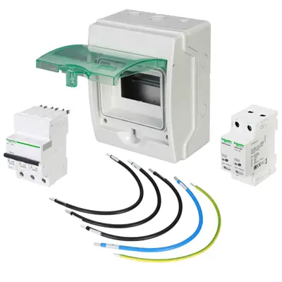 Read more on Schneider Electric CF3PN40 | Acti 9 40kA 3 Pole + Neutral TPN Type 2 Surge Arrester Kit