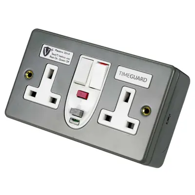 Read more on Timeguard RCD08MPVN | Valiance+ RCD Protected 2 Gang Metal Passive Switched Socket