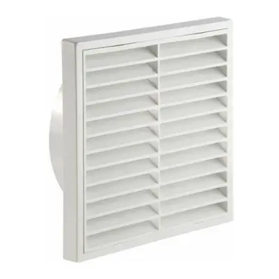 Read more on National Ventilation MONV120WH | Monsoon 125mm Fixed Wall Louvred Grille with Flyscreen, White