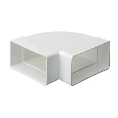 Read more on National Ventilation MONV238 | Monsoon 110x54mm Horizontal 90 Degree Angle Bend for System 100, White