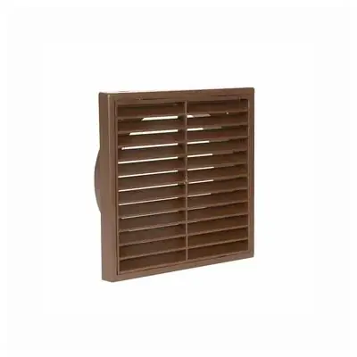 Read more on National Ventilation MONV275BR | 150mm Round Wall Outlet Louvred Grille, Brown