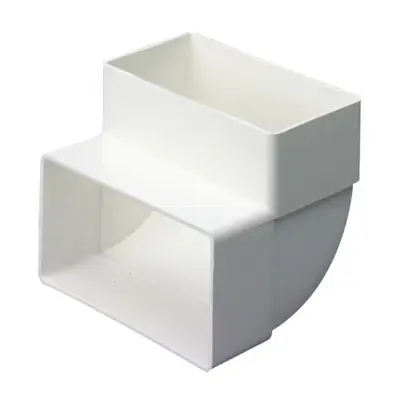 Read more on National Ventilation MONV5612 | Monsoon 204x60mm Vertical 90 Degree Angle Bend for System 125, White