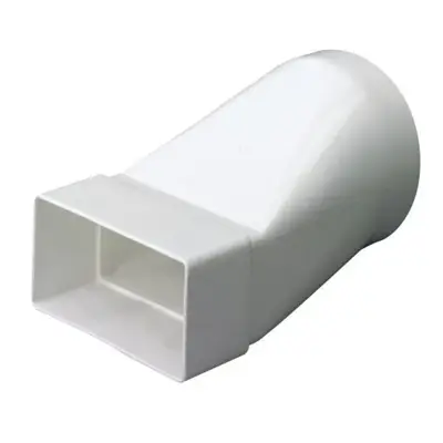 Read more on National Ventilation MONV5613 | Monsoon 204x60mm 125mm Round to Rectangular Adapter, White