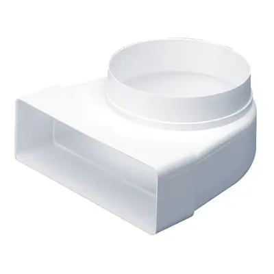 Read more on National Ventilation MONV5646 | Monsoon Elbow Bend with 90 Degree 150mm Spigot for System 125 204x60mm Flat Ducting, White