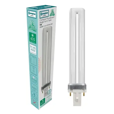 Read more on Crompton CLS9SCW | 9W 4000K G23 2 Pin CFL Single Turn S Non-Dimmable Compact Lamp Light Bulb, Cool White