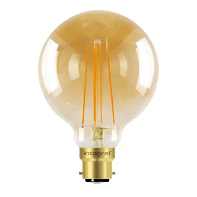 Read more on Integral LED ILGLOBB22D010 | 5W 1800K 380lm B22 Dimmable G95 Sunset Clear Amber Globe Lamp (Light Bulb), Ultra-Warm White