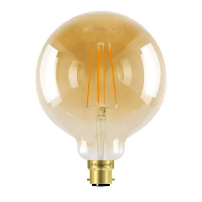 Read more on Integral LED ILGLOBB22D012 | 5W 1800K 380lm B22 Dimmable G125 Sunset Clear Amber Globe Lamp (Light Bulb), Ultra-Warm White