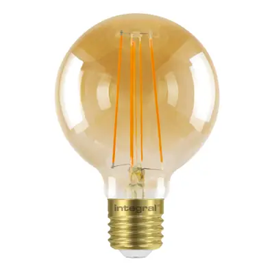 Read more on Integral LED ILGLOBE27D007 | 5W 1800K 380lm E27 Dimmable G80 Sunset Clear Amber Globe Lamp (Light Bulb), Ultra-Warm White