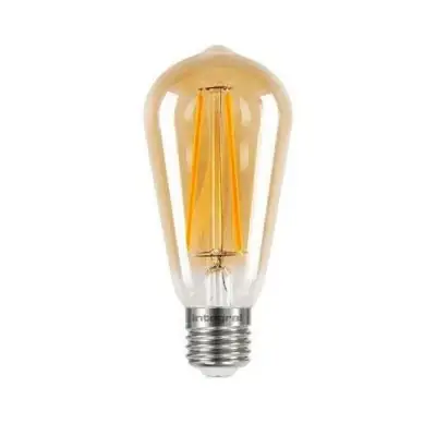 Read more on Integral LED ILST64E27D003 | 5w 1800k 380lm E27 LED Dimmable Sunset Clear Amber Lamp (Light Bulb)
