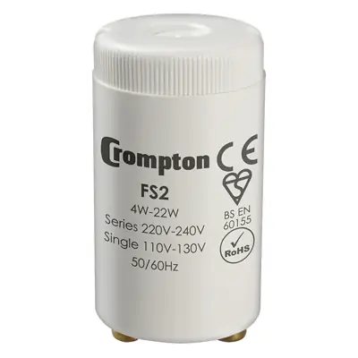 Read more on Crompton FS2 | 4W-22W Starter Switch for Fluorescent Lamps
