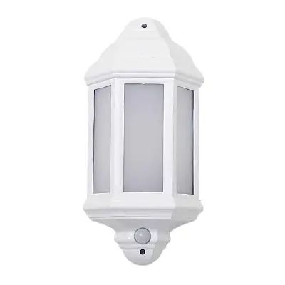 Read more on KSR KSR1157WHT | Manta 10W 4000K 400lm IP44 LED Polycarbonate Half Wall Lantern with Dimming Sensor, White