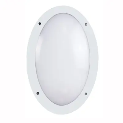 Read more on KSR KSR1176WH | Latina II 12W 4000K 880lm IP66 LED Oval Plain Bulkhead, White