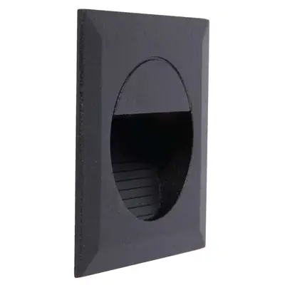 Read more on KSR KSR1303W/WHT | Carpio Mini 1.2W 3000K 90lm IP44 LED Square Recessed Wall Wash Light, Black