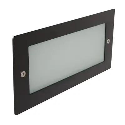 Read more on KSR KSR1350 | Madrid 6W 3000K 138lm IP44 LED Bricklight with Plain Frame, Black