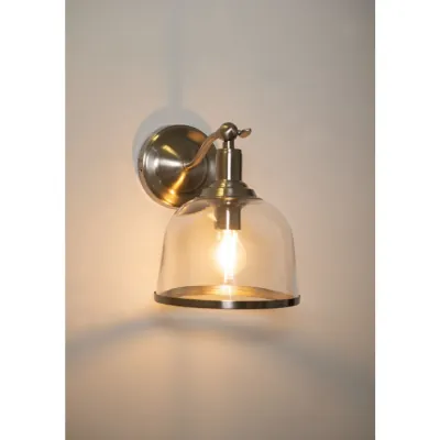 Read more on KSR KSR1660SC | Glass Wall Light Vitoria E14 Single Pendant, Satin Chrome