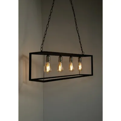 Read more on KSR KSR1666 | E27 Pendant Light Fitting Arcos 4 Light Pendant, Black
