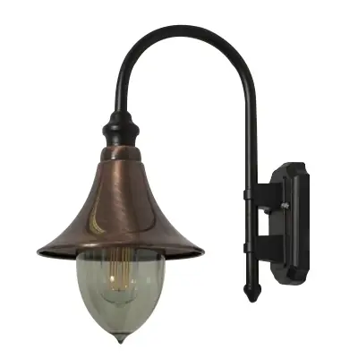 Read more on KSR KSR3300BLK/COP | Lampara 23W E27 IP44 Downward Wall Lantern, Black/Copper