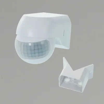Read more on KSR KSR8403WH | External PIR Sensor IP44 180° Detection c/w Corner Bracket, White