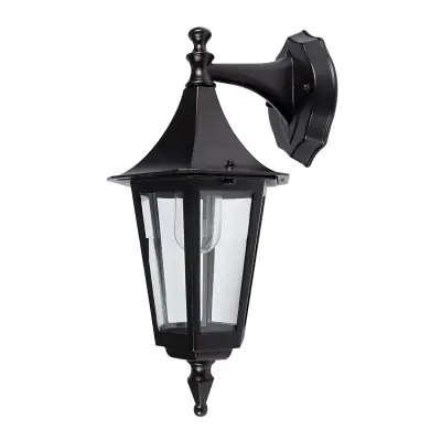 Read more on KSR KSR9900BLK | Coria 23W E27 IP44 6 Sided Downwards Wall Lantern, Black