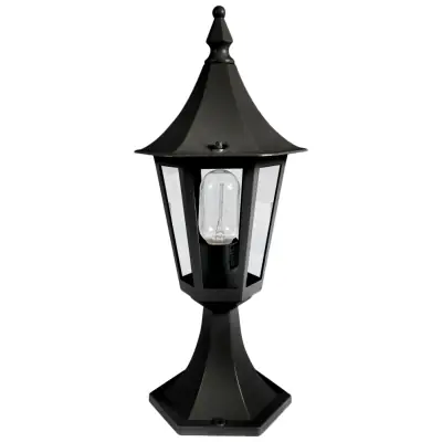 Read more on KSR KSR9903BLK | Coria 23W E27 IP44 6 Sided Pillar Lantern, Black