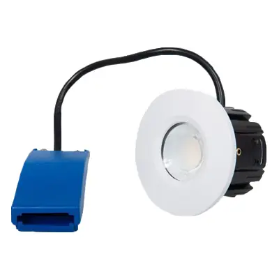 Read more on KSR KSRFRD385 | Firebreak QR Select II IP65 4CCT Fire Rated LED Dual Wattage Dimmable Downlight, White