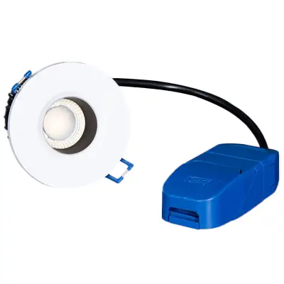 Read more on KSR KSRFRD387 | Firebreak QR Select Pro 6W/8W Multi Wattage 4CCT IP65 Fire Rated LED Baffle Dimmable Downlight, White