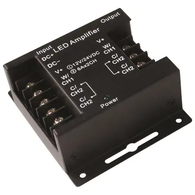 Read more on Robus RVACCT1-AMP | Vegas IP20 Single Colour Signal Amplifier, Black