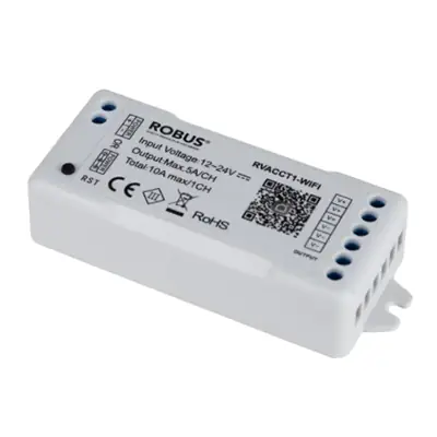 Read more on Robus RVACCT1-WIFI | Vegas Connect 240W 12V/24V IP20 LED Flexi-Strip Dimming Wi-Fi Controller, Single Colour