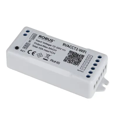 Read more on Robus RVACCT2-WIFI | Vegas Connect 240W 12V/24V 2700K - 6500K IP20 LED Flexi-Strip Dimming Wi-Fi Controller, Colour Changing