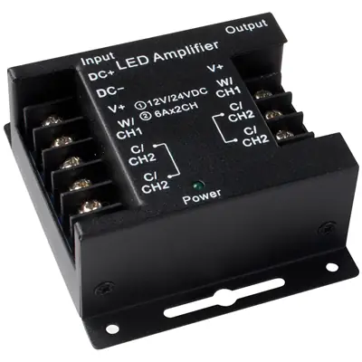 Read more on Robus RVARGB-AMP | Vegas 432W IP20 RGB Signal Amplifier, Black