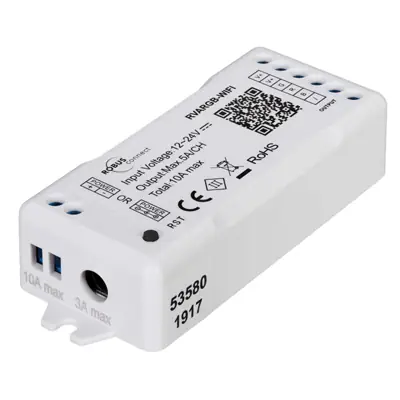 Read more on Robus RVARGB-WIFI | Vegas Connect 240W 12V/24V IP20 LED Flexi-Strip Dimming Wi-Fi Controller, Colour Changing RGB