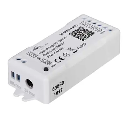 Read more on Robus RVARGBW-WIFI | Vegas Connect 240W 12V/24V IP20 LED Flexi-Strip Dimming Wi-Fi Controller, Colour Changing RGBW