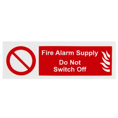 Read more on Industrial Signs IS0810SA | Self Adhesive Do Not Switch Off Fire Alarm Vinyl Label 75x25mm Pack of 10