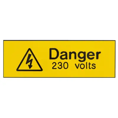 Read more on Industrial Signs IS1105EN | Self Adhesive Danger 230 Volts Vinyl Label 75x25mm Pack of 5